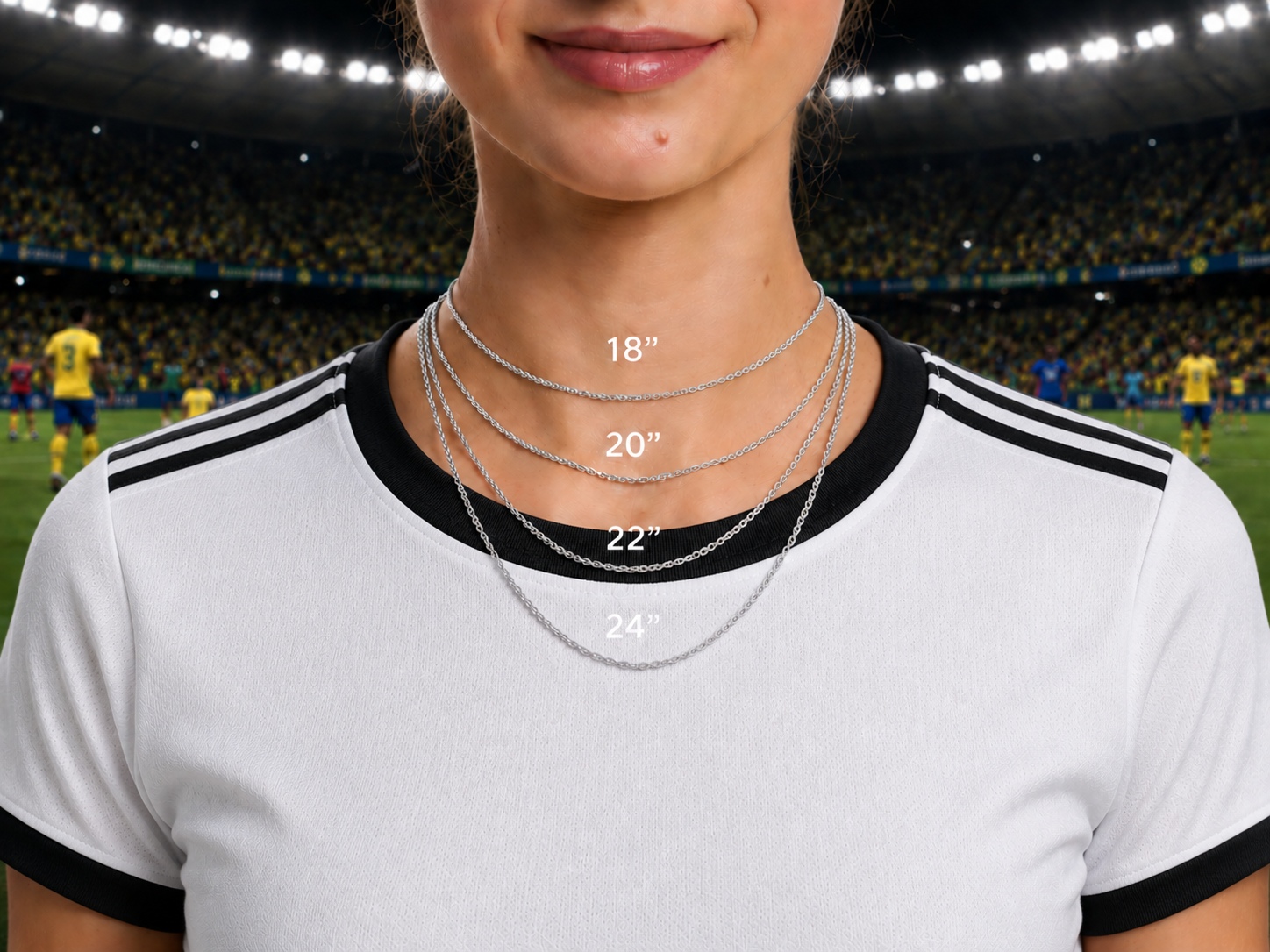 Germany Soccer Necklace - Stainless Steel Soccer Ball Pendant, Soccer Fan Gift