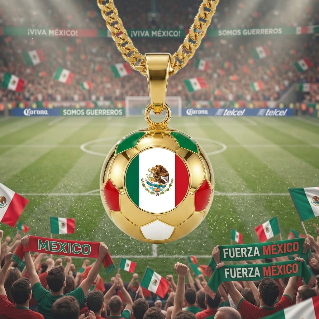 Mexico soccer ball pendant wholesale detail
