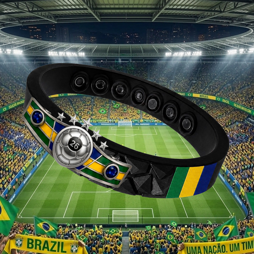 Brazil Soccer Bracelet - Adjustable Fan Wristband