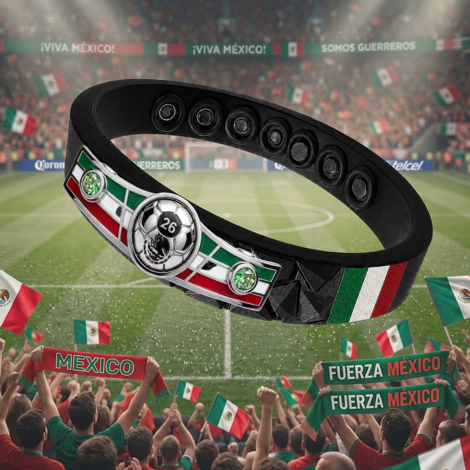 Wholesale 3-Pack - Mexico Soccer Bracelet