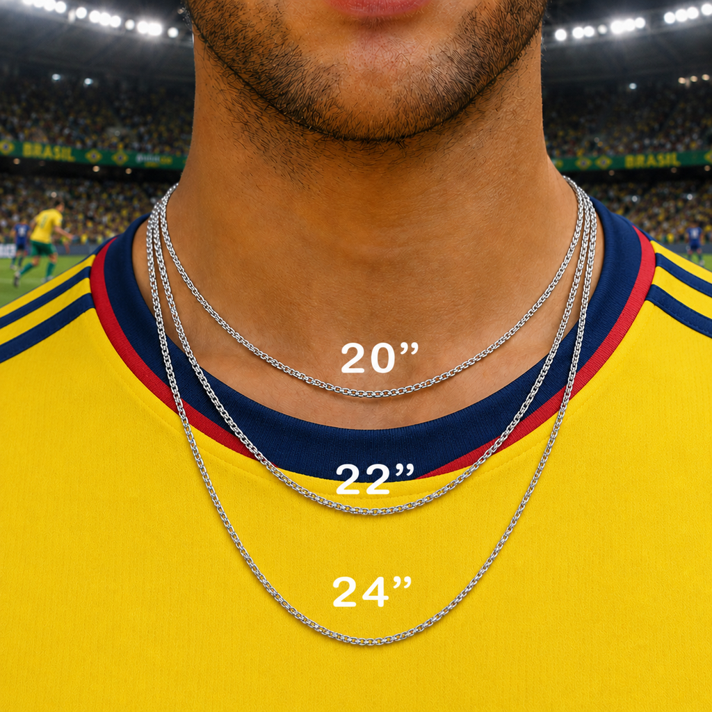 Colombia Soccer Necklace - 18K Gold Plated Soccer Ball Pendant, World Cup Fan Gift