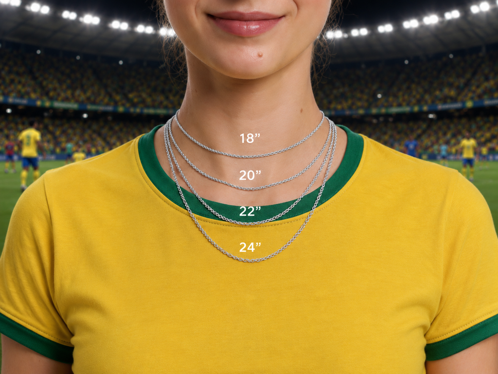 Brazil Soccer Necklace - 18K Gold Plated Soccer Ball Pendant, Soccer Fan Gift