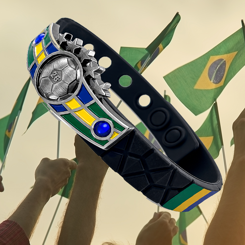 Brazil Soccer Bracelet - Adjustable Soccer Fan Wristband