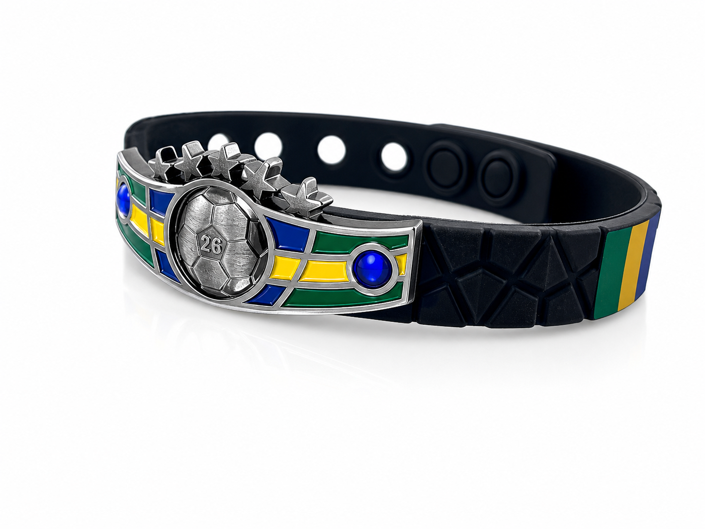 Brazil Soccer Bracelet - Adjustable Soccer Fan Wristband