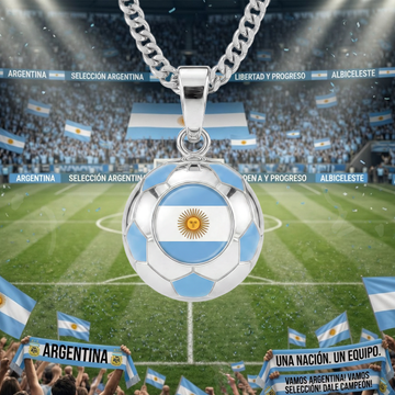Argentina Soccer Necklace – Stainless Steel