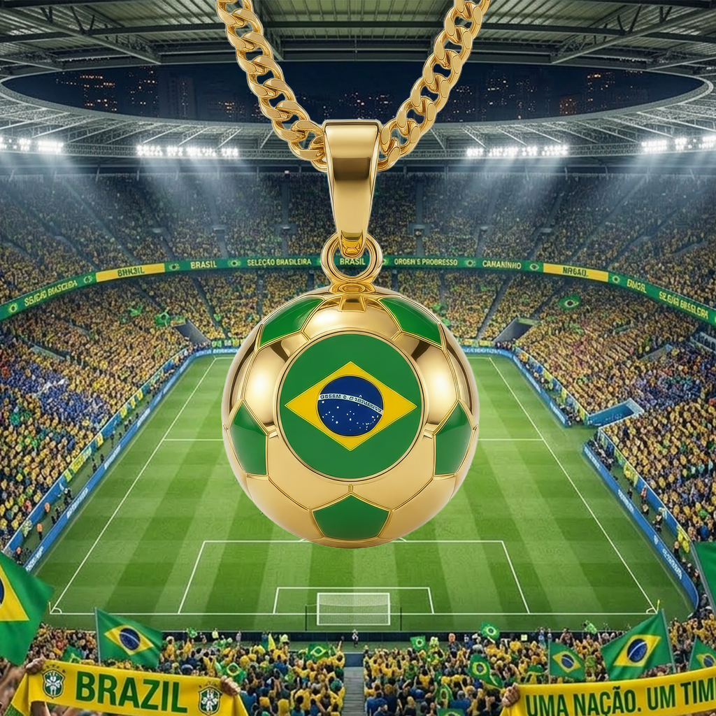 Brazil soccer ball pendant wholesale detail