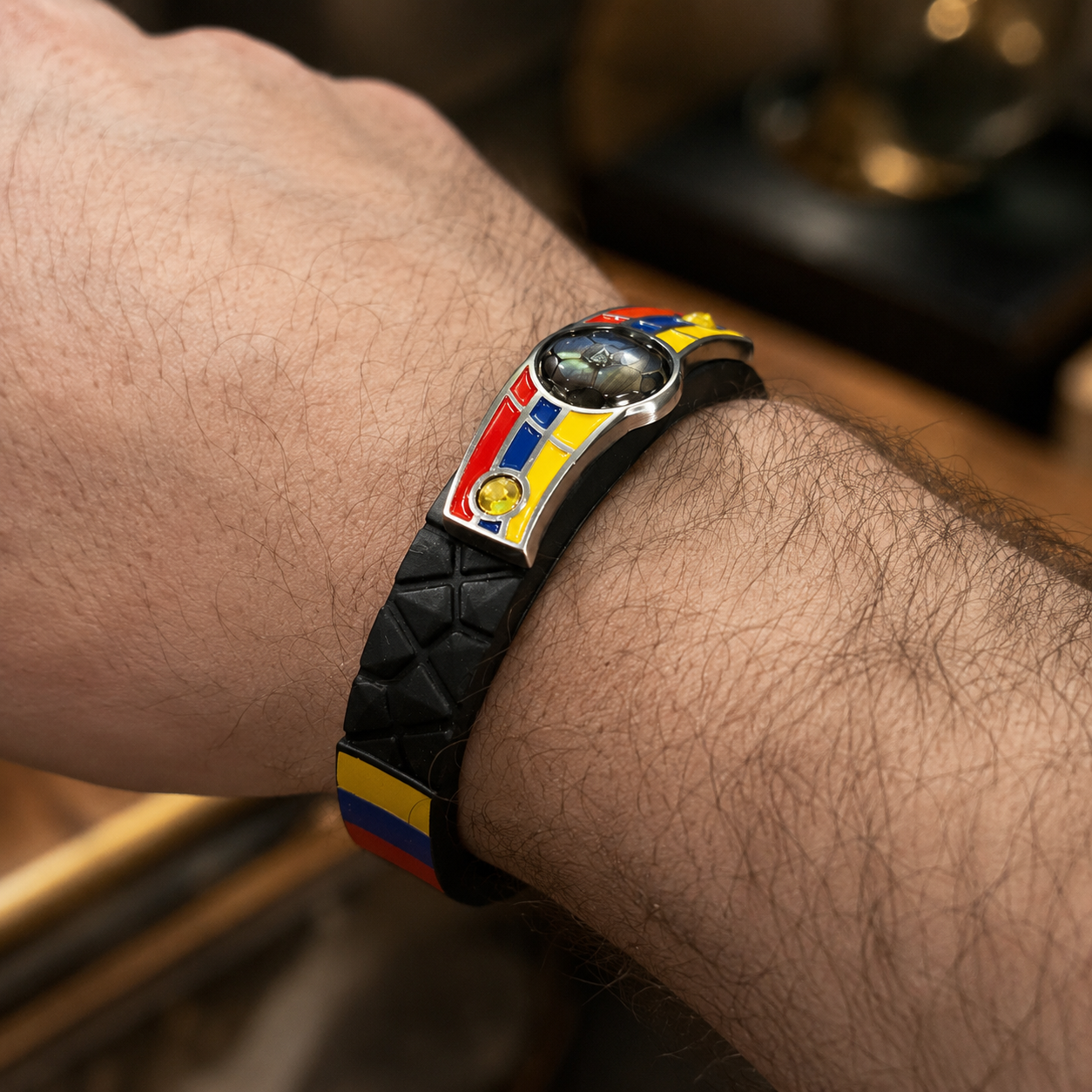 Colombia Soccer Bracelet - Adjustable Soccer Fan Wristband