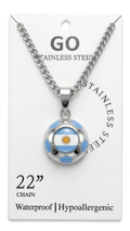 Argentina wholesale soccer necklace display card