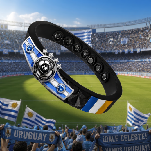 Uruguay Soccer Bracelet - Adjustable Fan Wristband