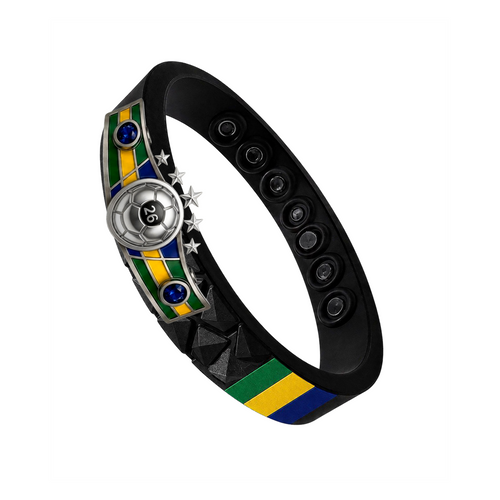 Brazil clean soccer bracelet view