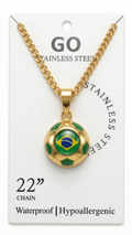 Brazil wholesale soccer necklace display card