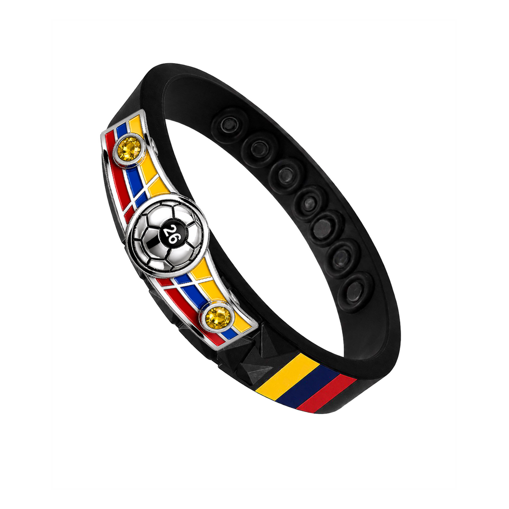 Colombia clean soccer bracelet view
