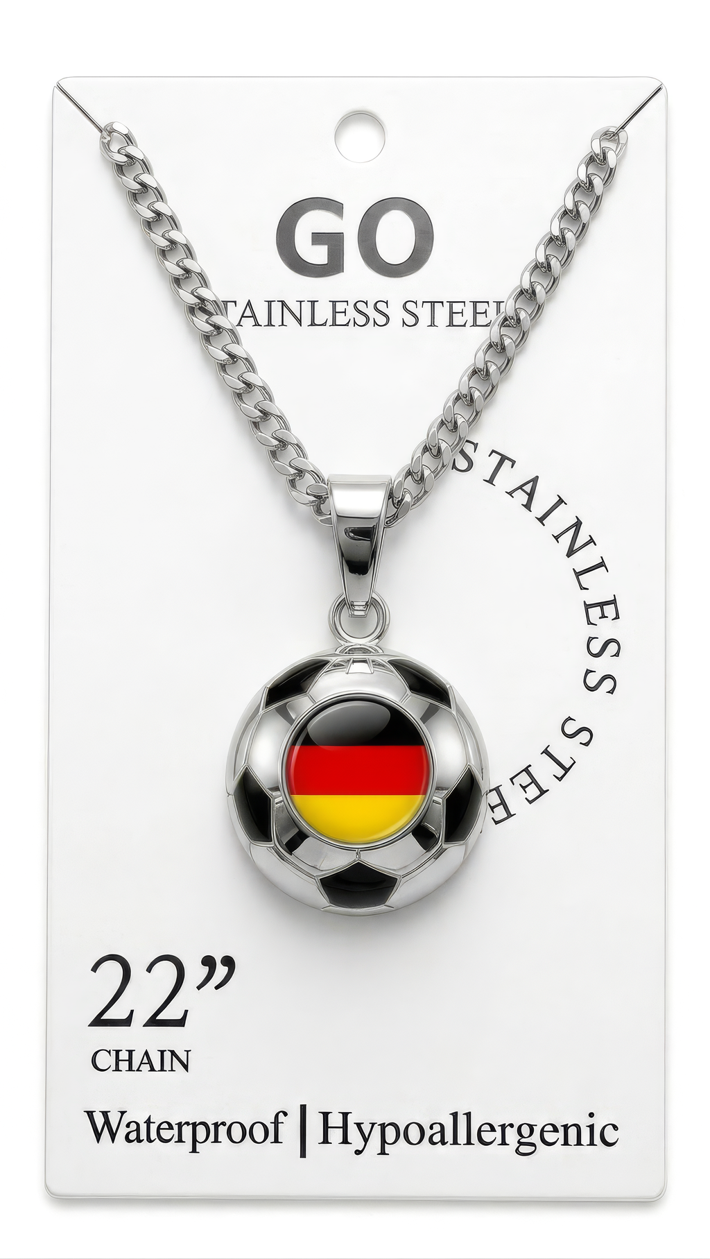 Germany wholesale soccer necklace display card