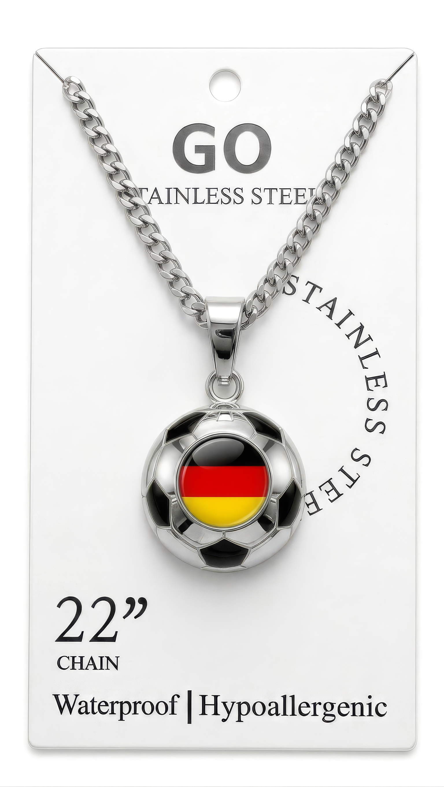 Germany wholesale soccer necklace display card