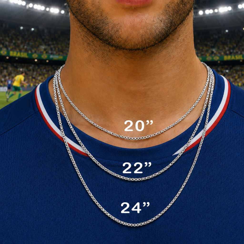 France Soccer Necklace - Stainless Steel Soccer Ball Pendant, Soccer Fan Gift