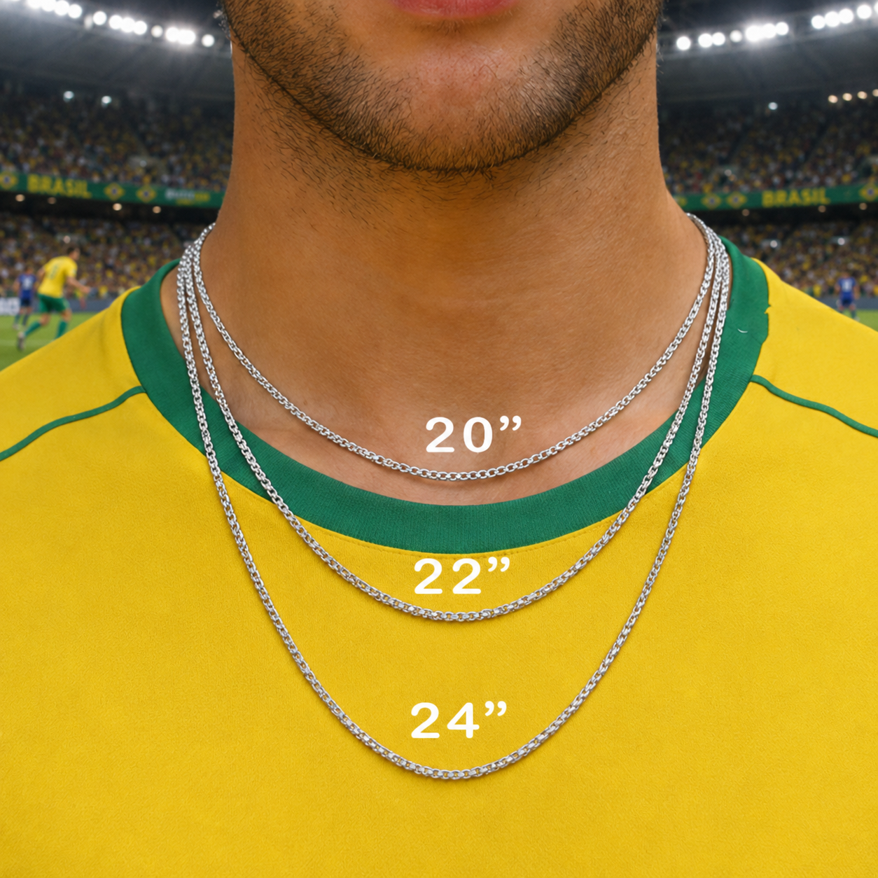 Brazil Soccer Necklace - 18K Gold Plated Soccer Ball Pendant, Soccer Fan Gift