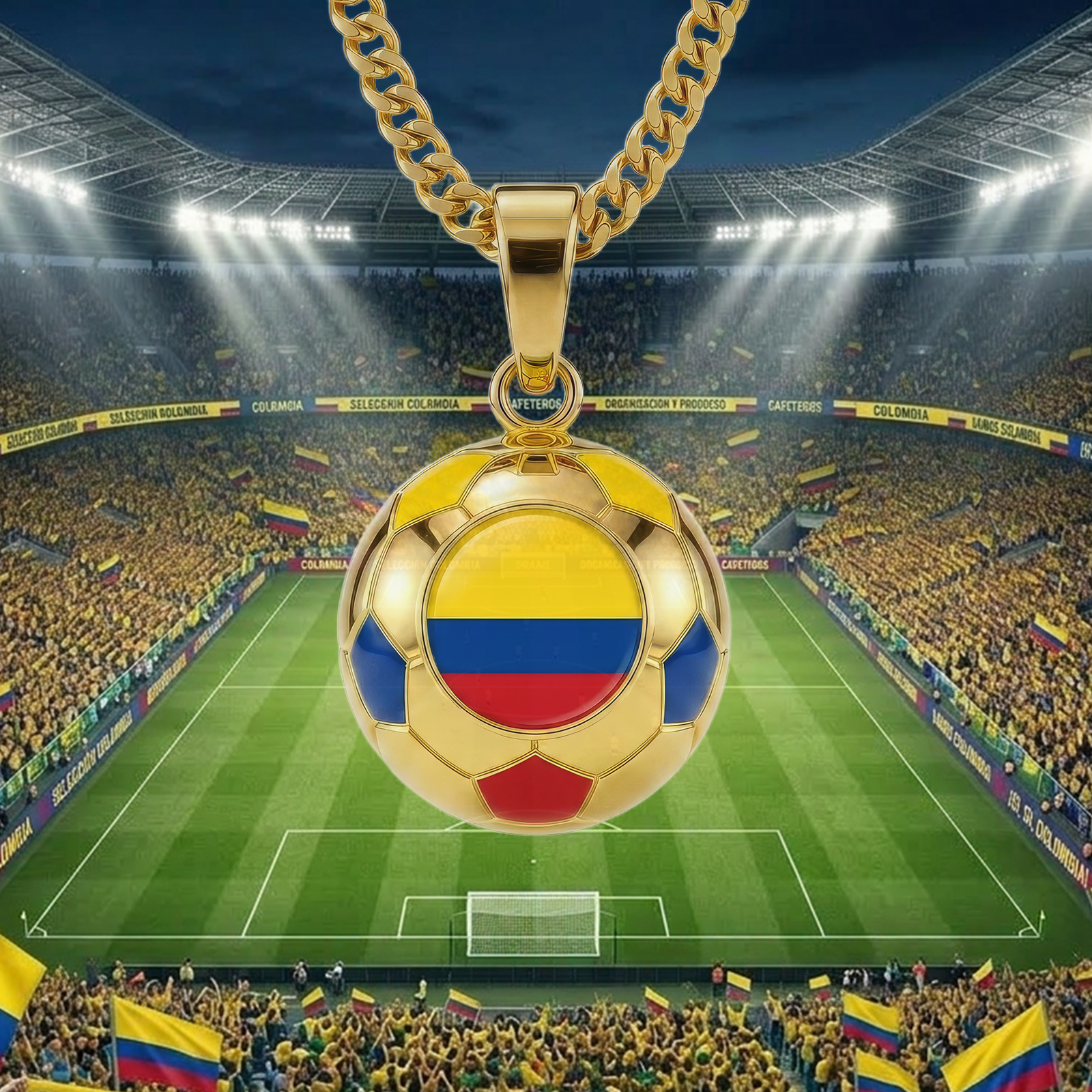 Colombia soccer ball pendant wholesale detail