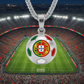 Portugal Soccer Necklace - Stainless Steel