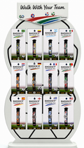 Wholesale soccer jewelry display stand with country necklaces