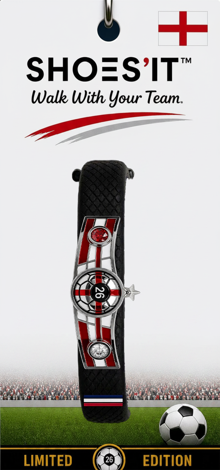 United Kingdom soccer bracelet on display card
