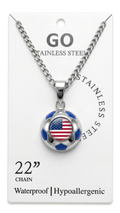 USA wholesale soccer necklace display card